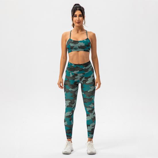 Camouflage Bras and Leggings Sports Set