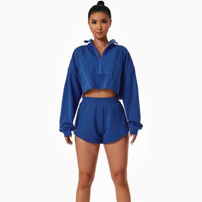 Sweater Shorts Loose Gym  Jogging Set