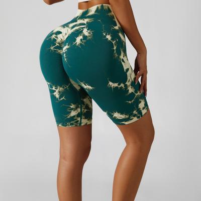 Discharge Printing Seamless Yoga Gym Shorts