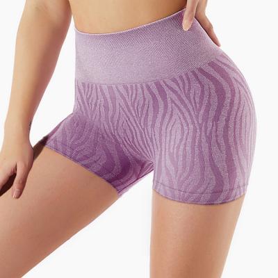 Zebra Seamless Yoga Gym Shorts