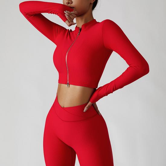 Yoga Workout Zipper Crop Jacket