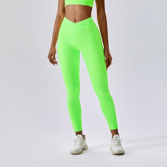 Cross Waist V Cut Yoga Gym Leggings