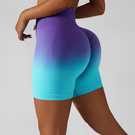 Seamless Ombre Yoga Gym Shorts