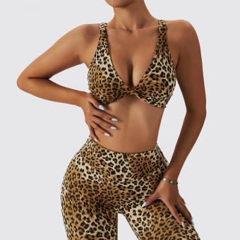 Twisted Leopard Sports Bra